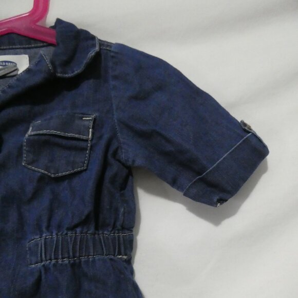 OLD NAVY | 18-24 months | Blue Button-Up Short Sleeve Denim Dress - Picture 8 of 15